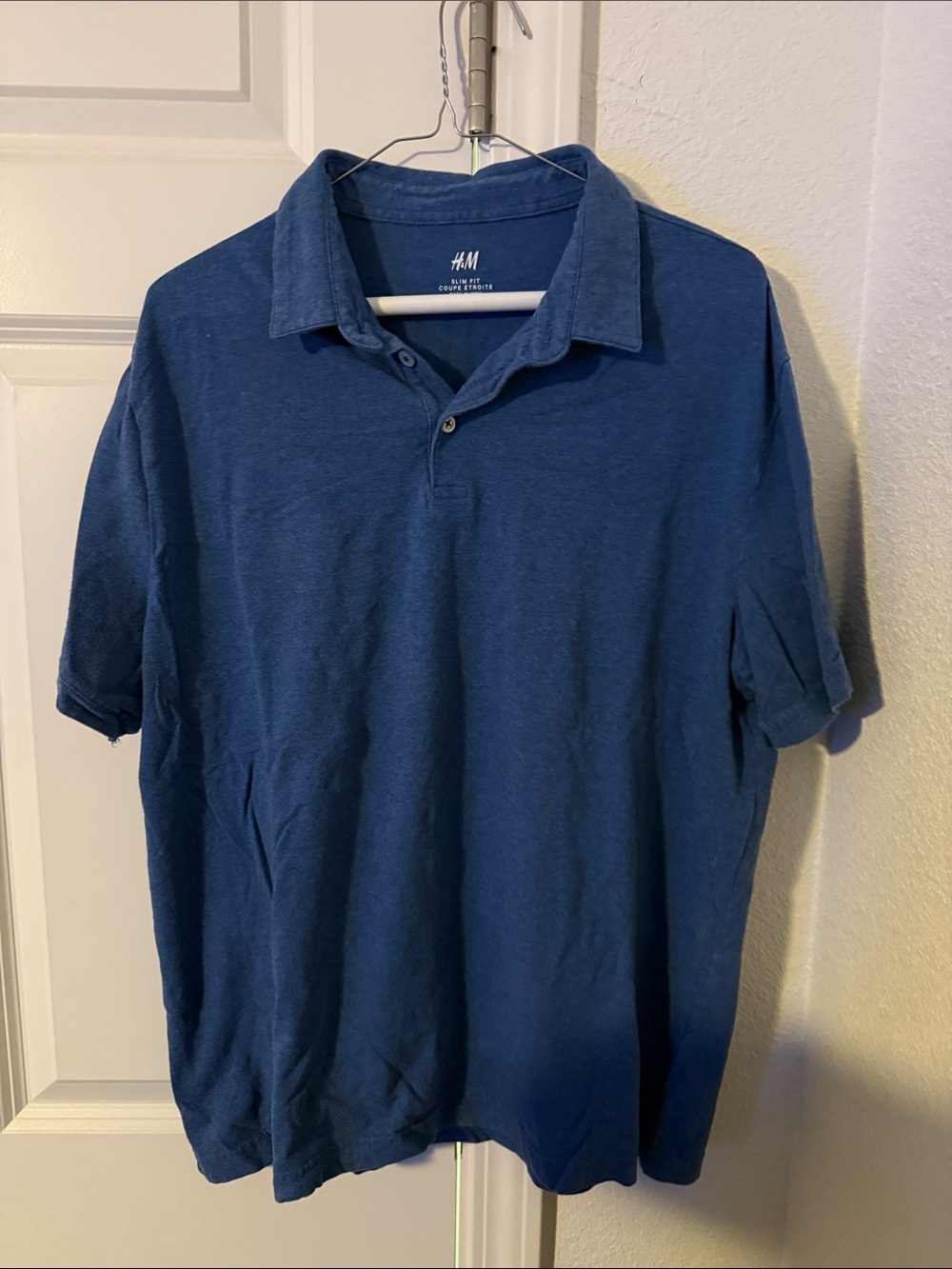 H&M XL Men’s Blue Polo Slim Fit